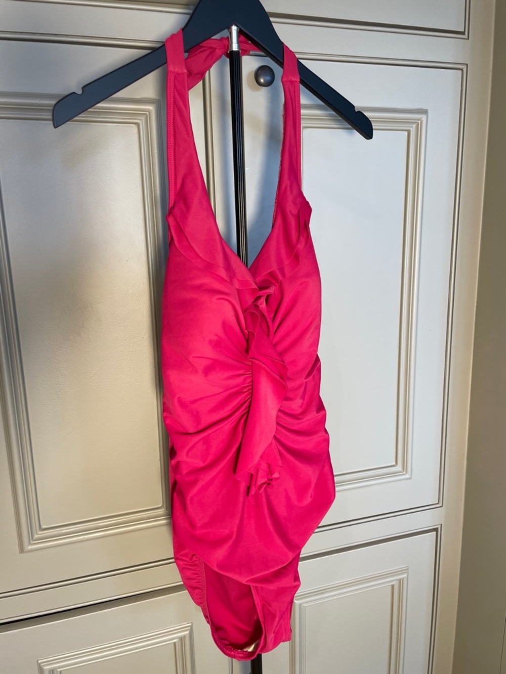 Miraclesuit Pink Ruched Halter Slimming Resort Glam One Piece Swim